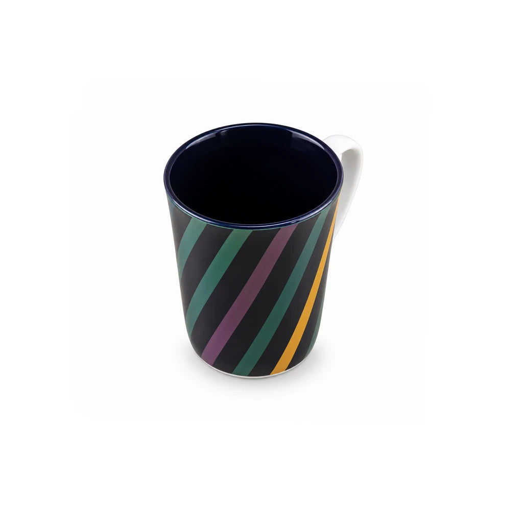 Heritage Porcelain Mug 250ml | Tall Cone Shape | Diagonal Stripe
