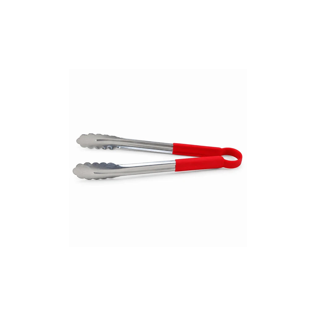 Ultra Red-Grip Scalloped Stainless Steel Utility Tong – 12 Inch