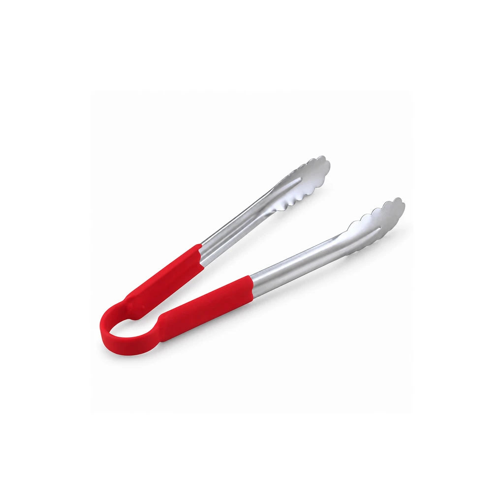 Ultra Red-Grip Scalloped Stainless Steel Utility Tong – 12 Inch