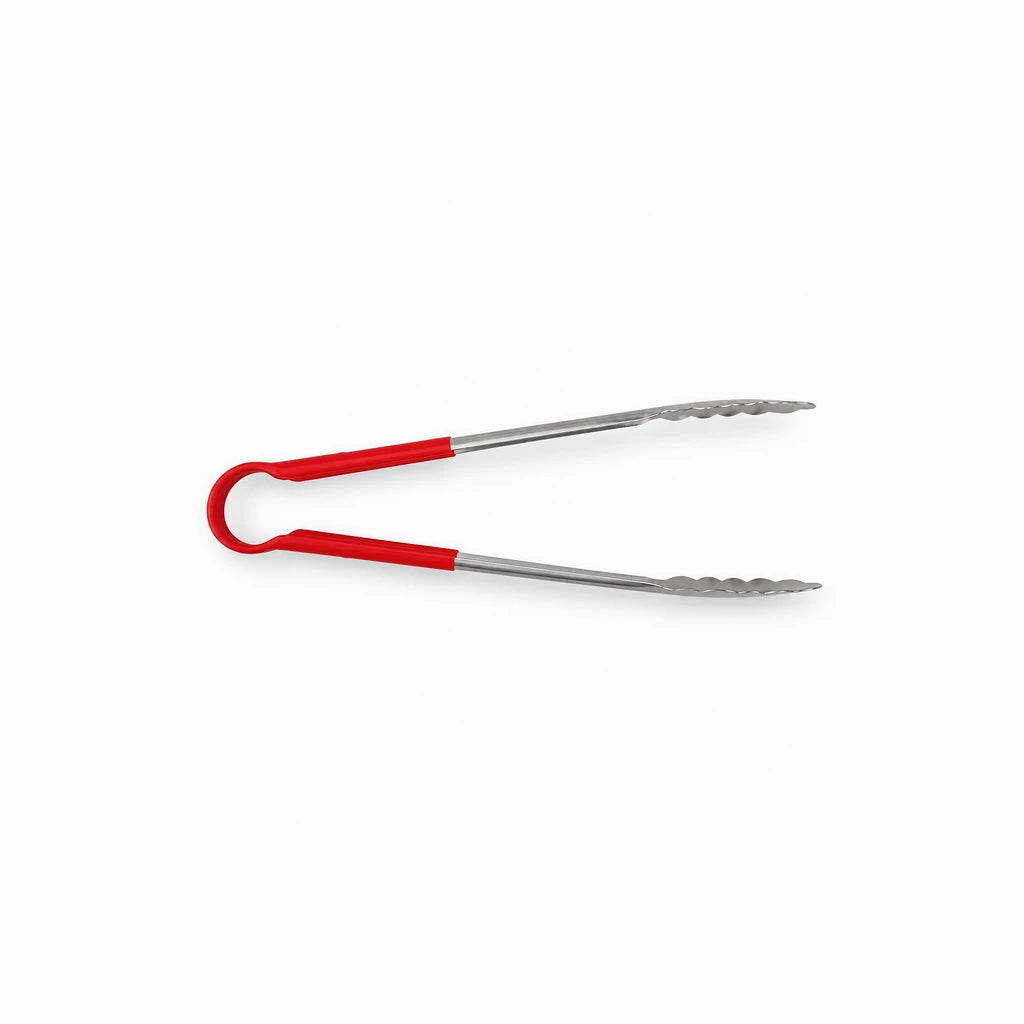 Ultra Red-Grip Scalloped Stainless Steel Utility Tong – 12 Inch