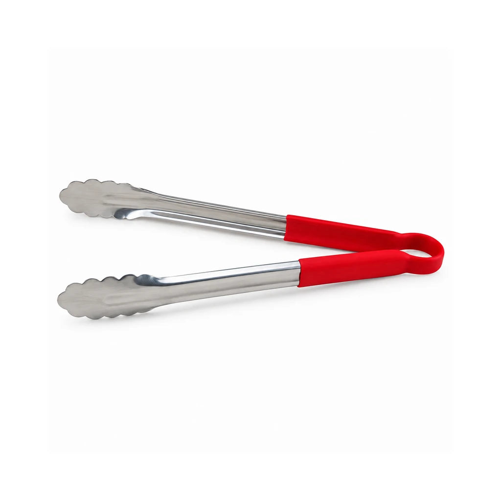 Ultra Red-Grip Scalloped Stainless Steel Utility Tong – 16 Inch
