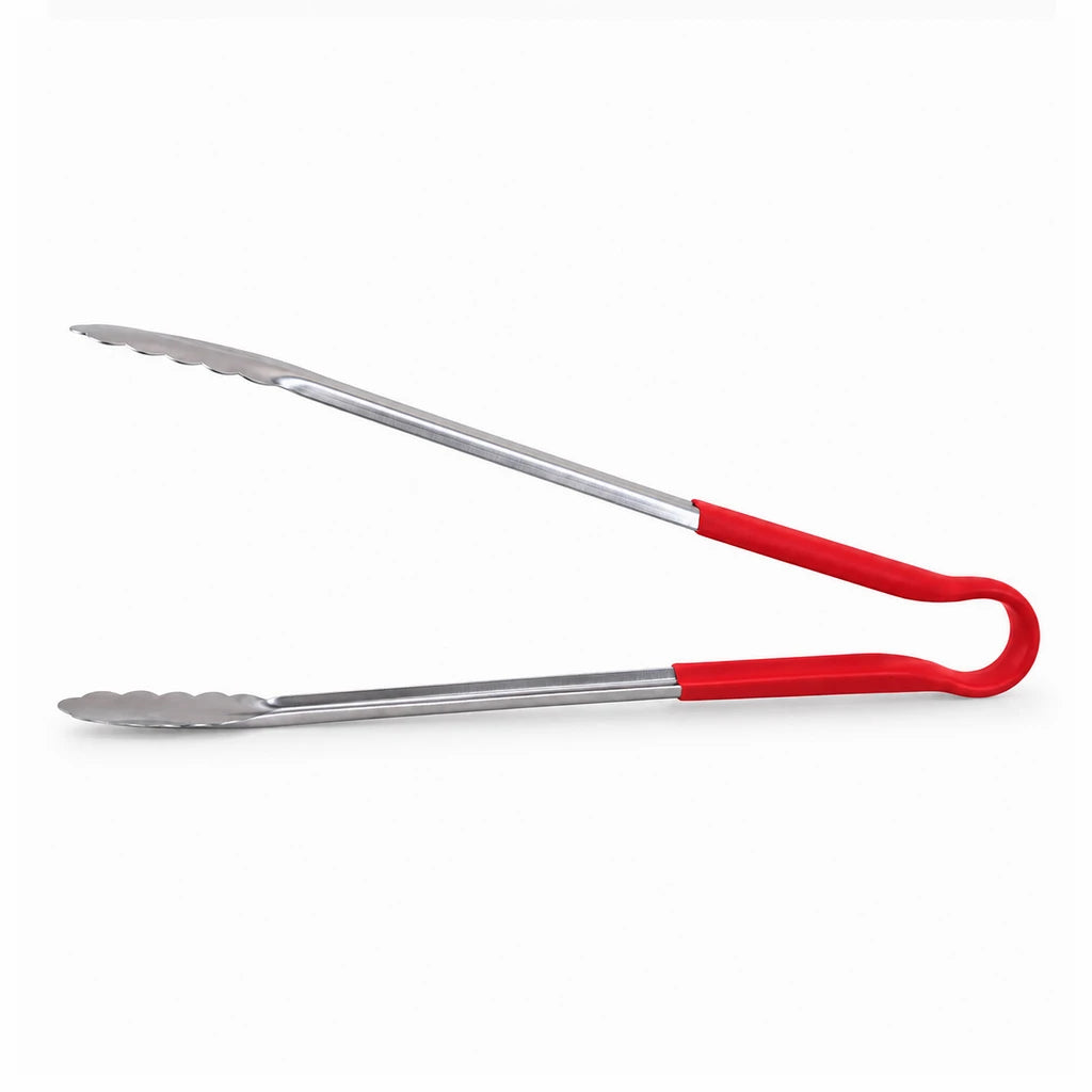 Ultra Red-Grip Scalloped Stainless Steel Utility Tong – 16 Inch