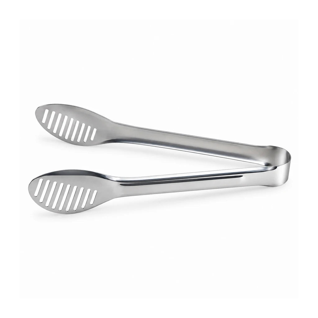 Blaze Multi-Slot Oval Paddle Stainless Steel Loop Tong – 9 Inch