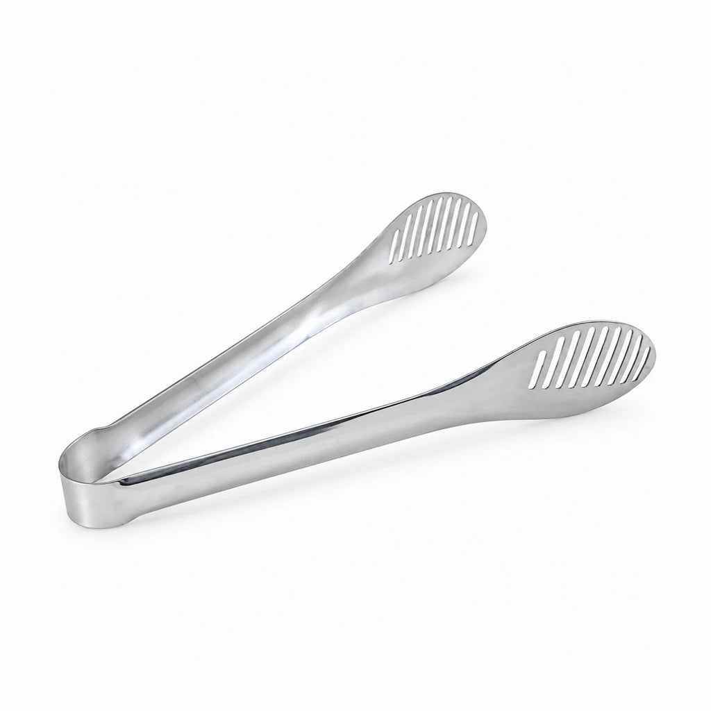 Blaze Multi-Slot Oval Paddle Stainless Steel Loop Tong – 9 Inch