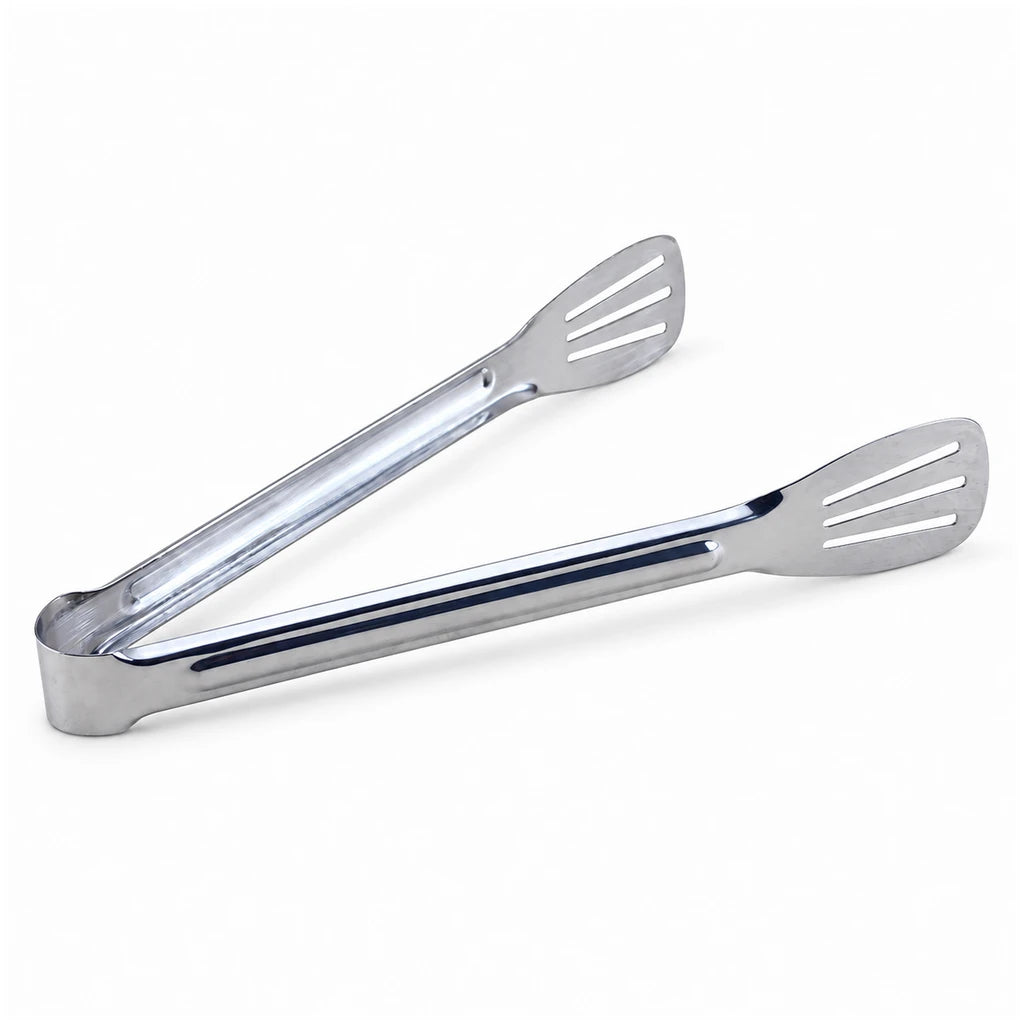 Blaze Triple-Slot Tapered Paddle Stainless Steel Loop Tong – 11 Inch