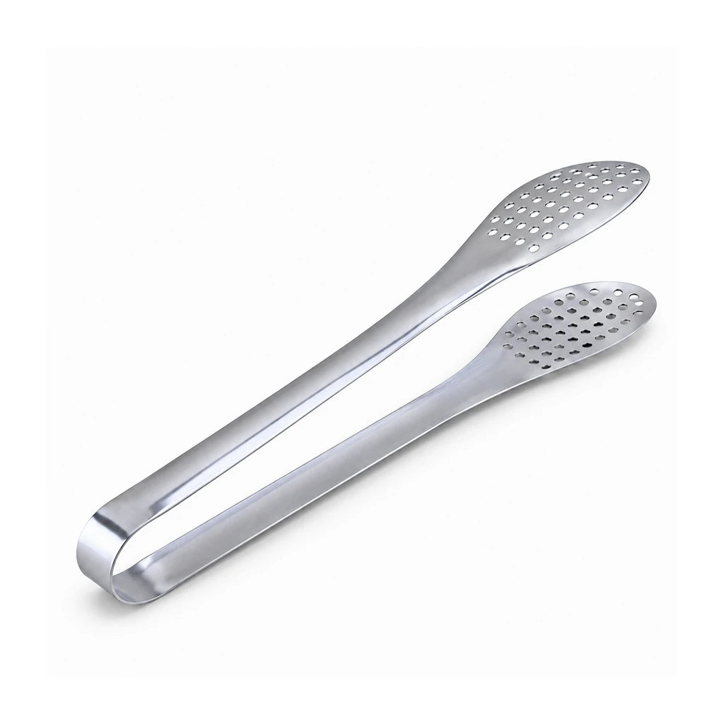 Blaze Perforated-Paddle Stainless Steel Loop Tong – 9 Inch
