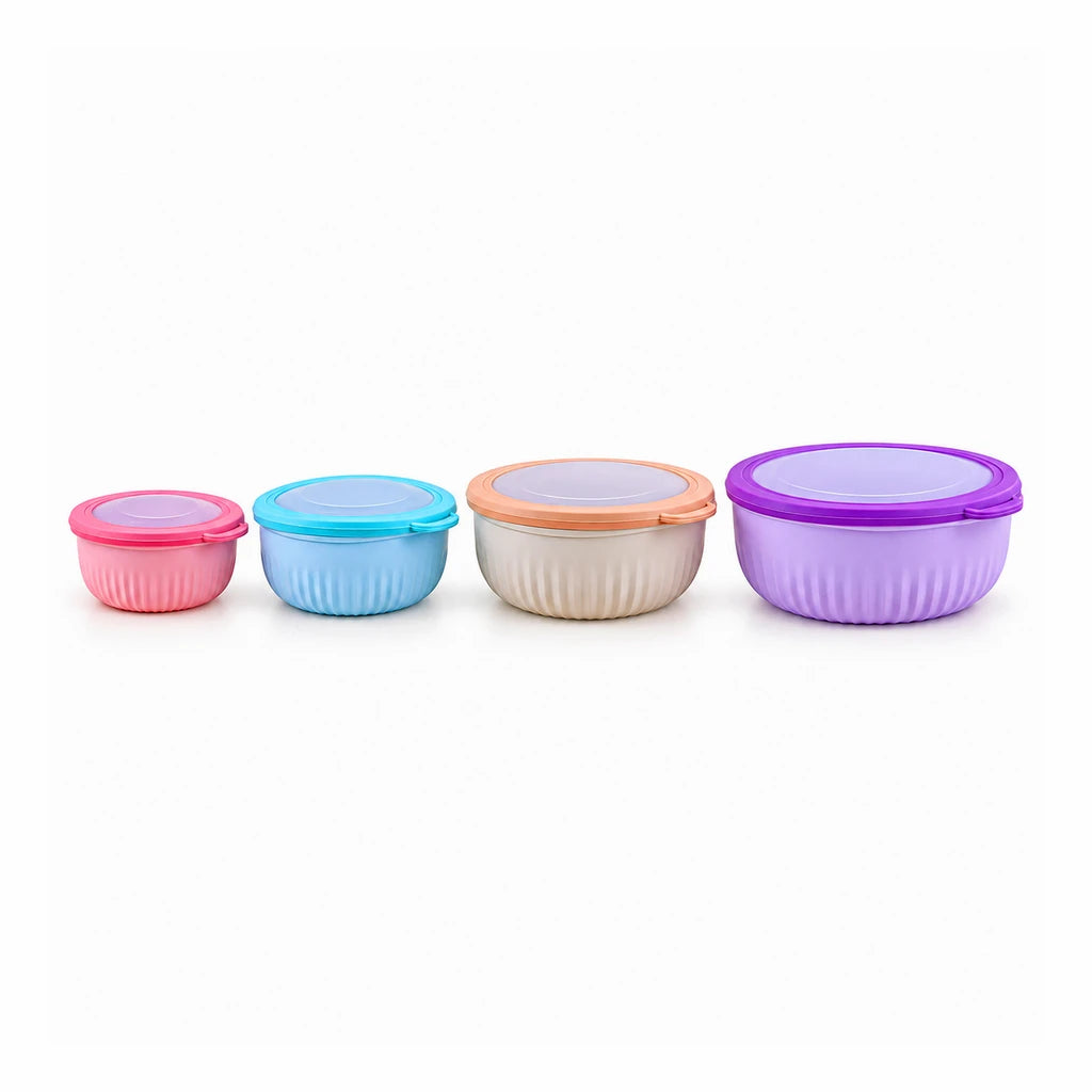 BEST 4-Piece Plastic Food Container Set With Lids