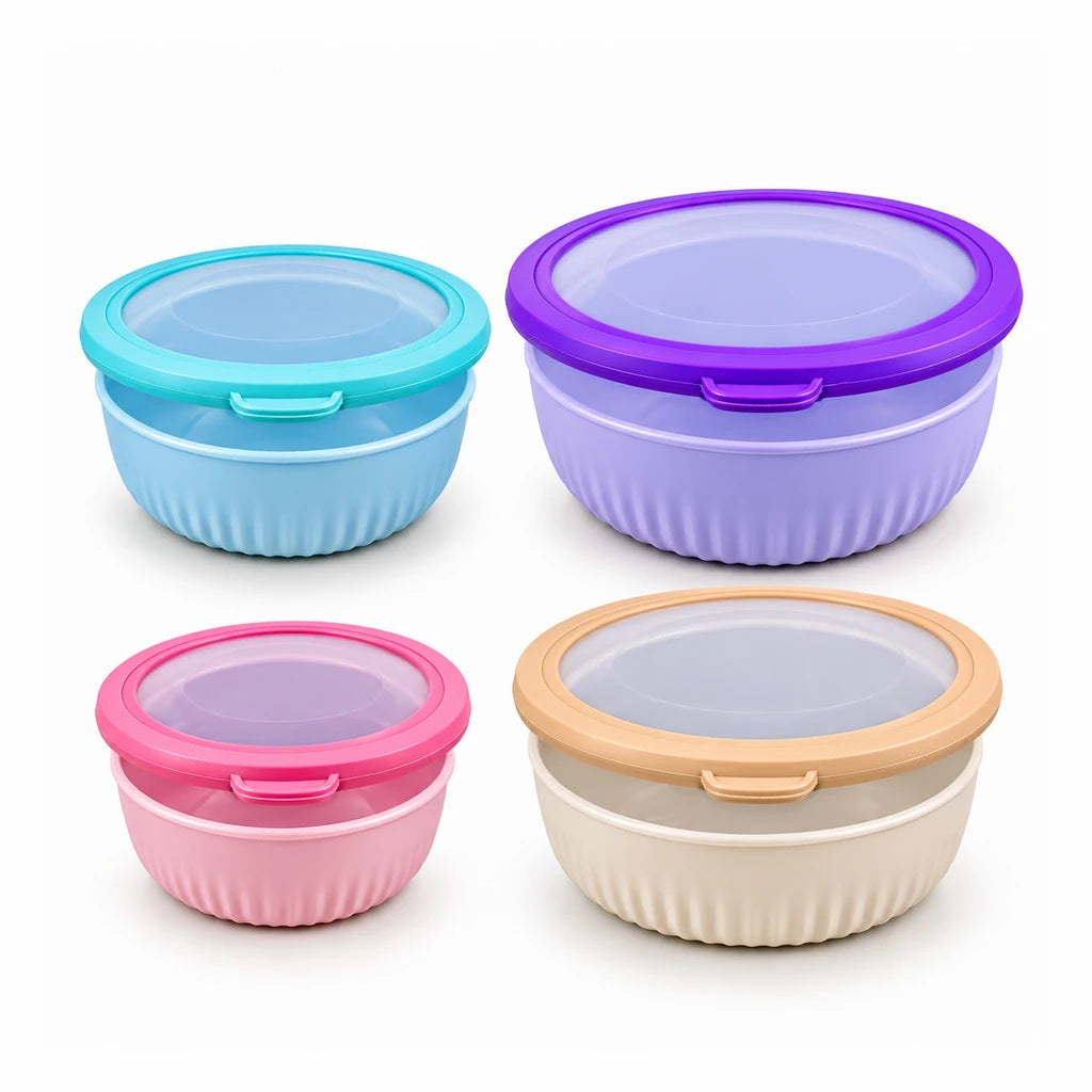 BEST 4-Piece Plastic Food Container Set With Lids
