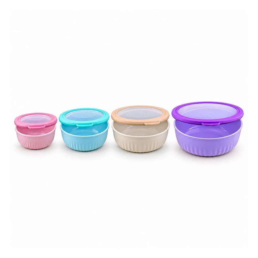 BEST 4-Piece Plastic Food Container Set With Lids