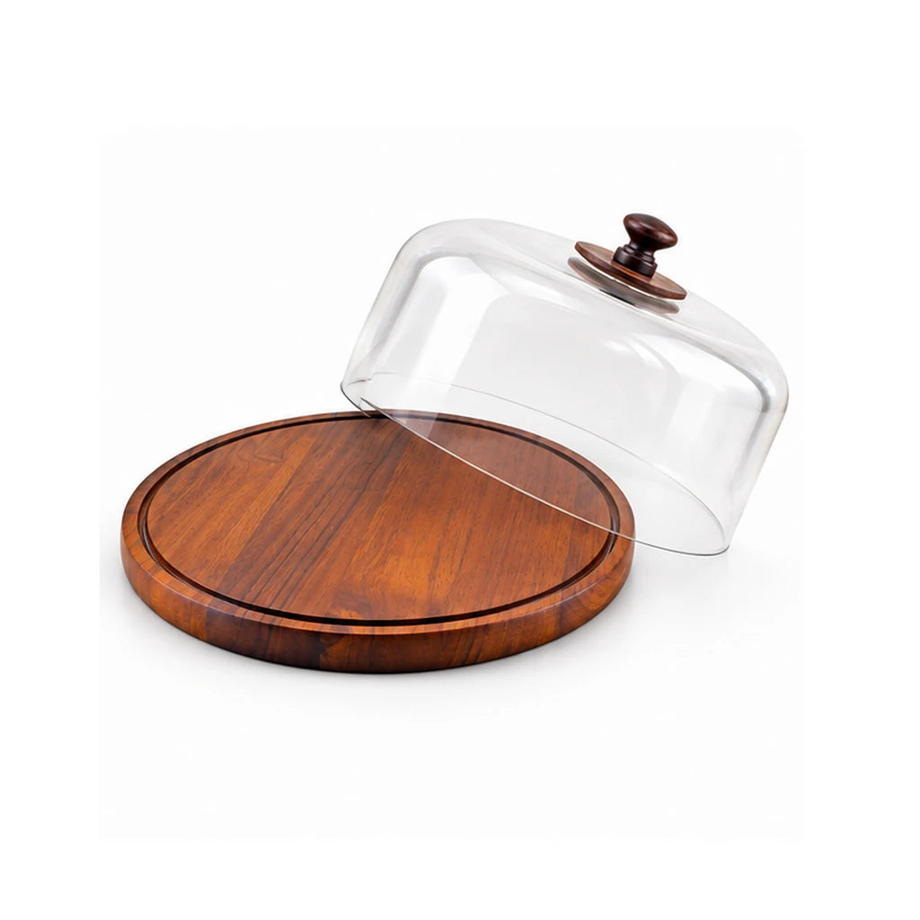 Shengya Acrylic Cake Dome With Wooden Board