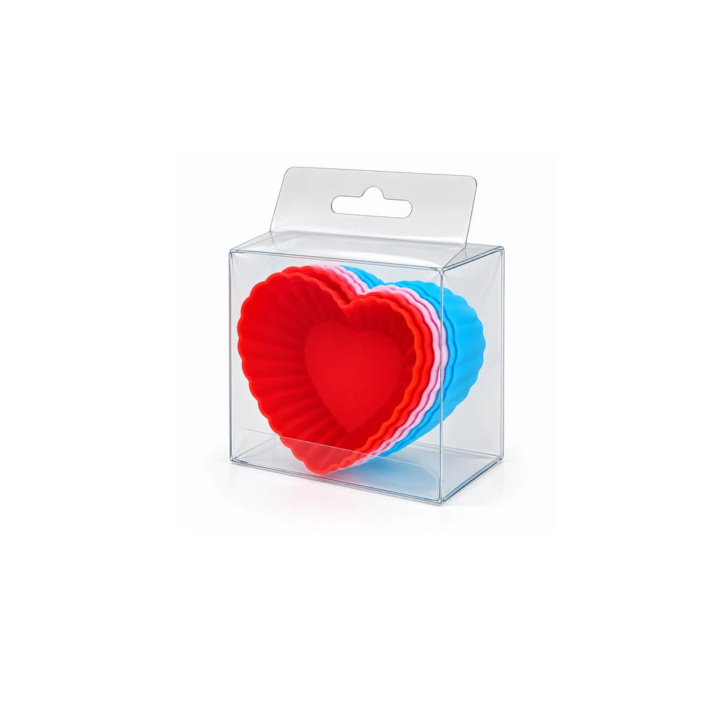 BEST Heart-Shaped Silicone Cupcake Liners, Set of 6