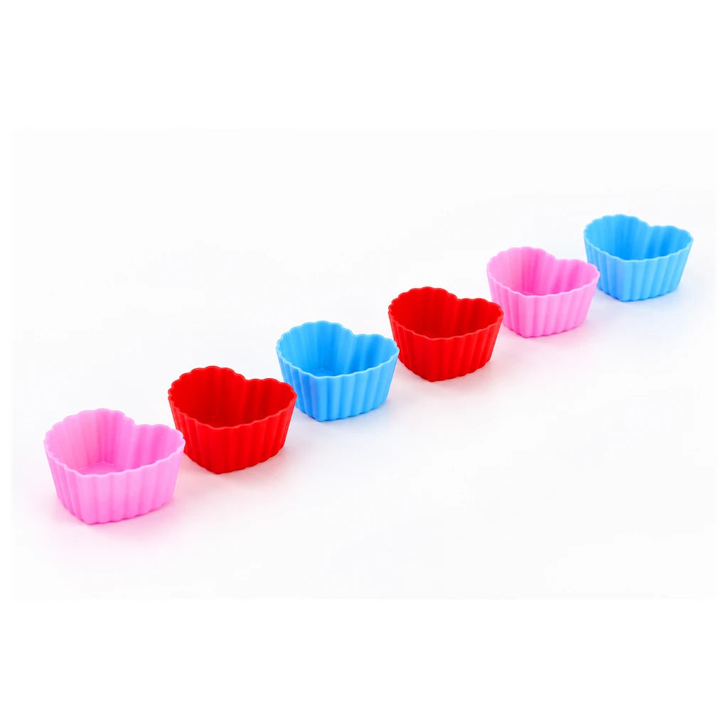 BEST Heart-Shaped Silicone Cupcake Liners, Set of 6