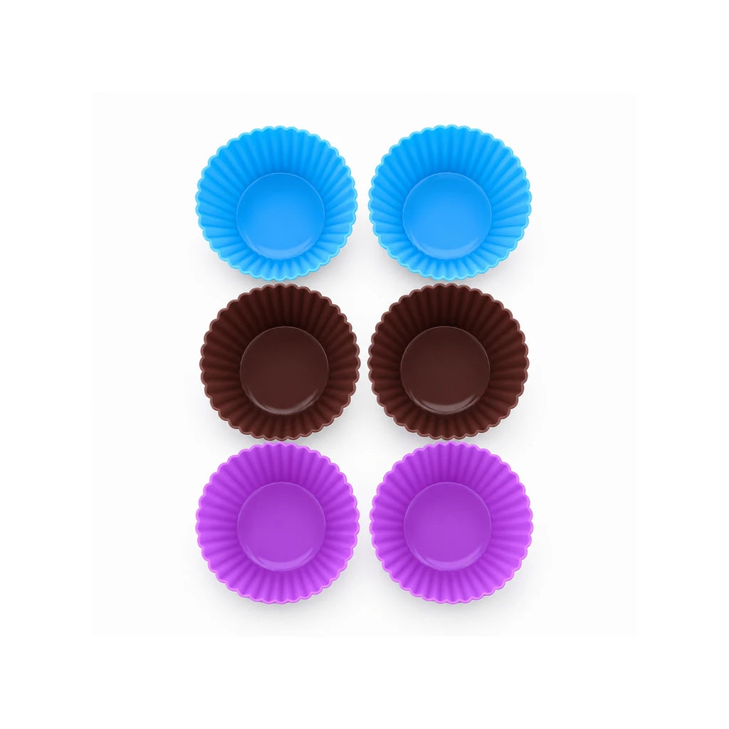 BEST Round Silicone Cupcake Liners, Set of 6