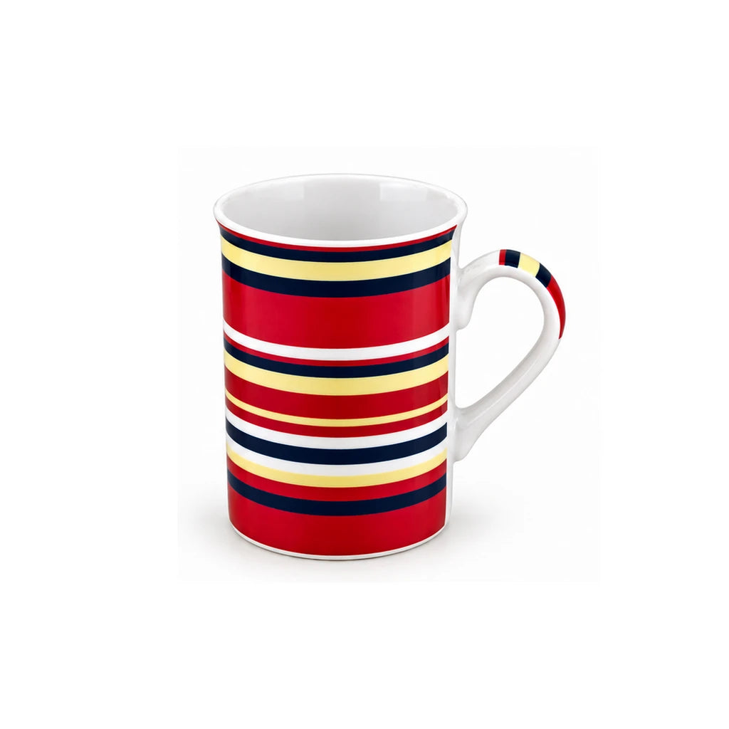 Heritage Porcelain Mug 350 ML | Horizontal Small Stripes