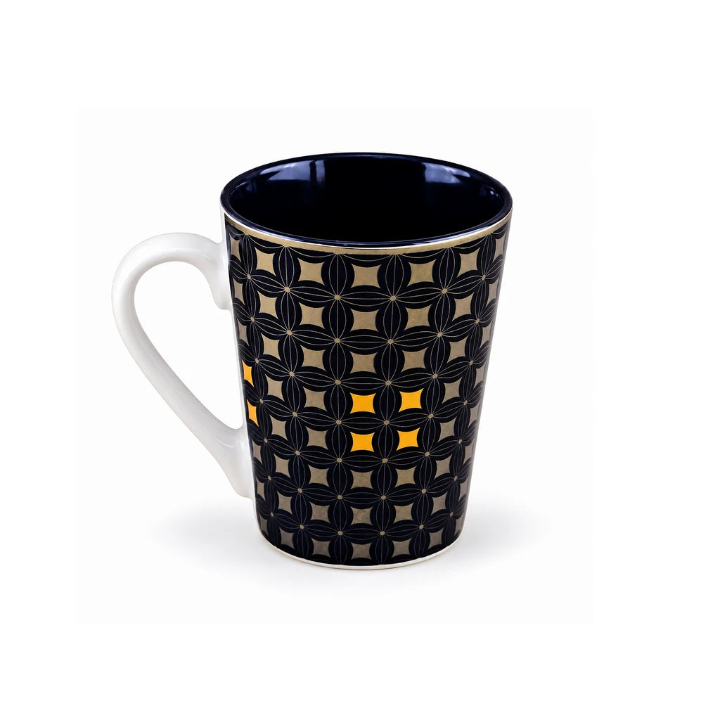 Heritage Porcelain Mug 450 ML | Geometric Pattern Collection | Beige