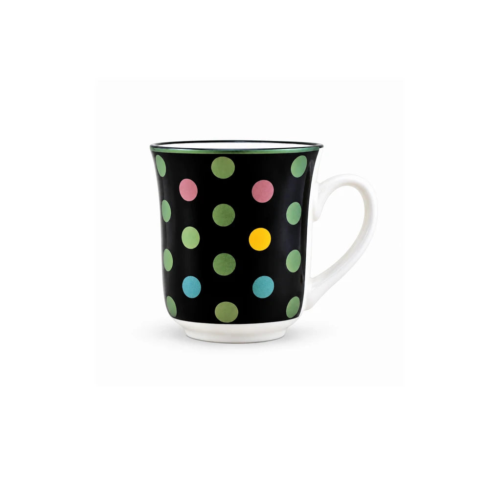 Heritage Porcelain Mug 250 ML | Big Polka Dot | Green