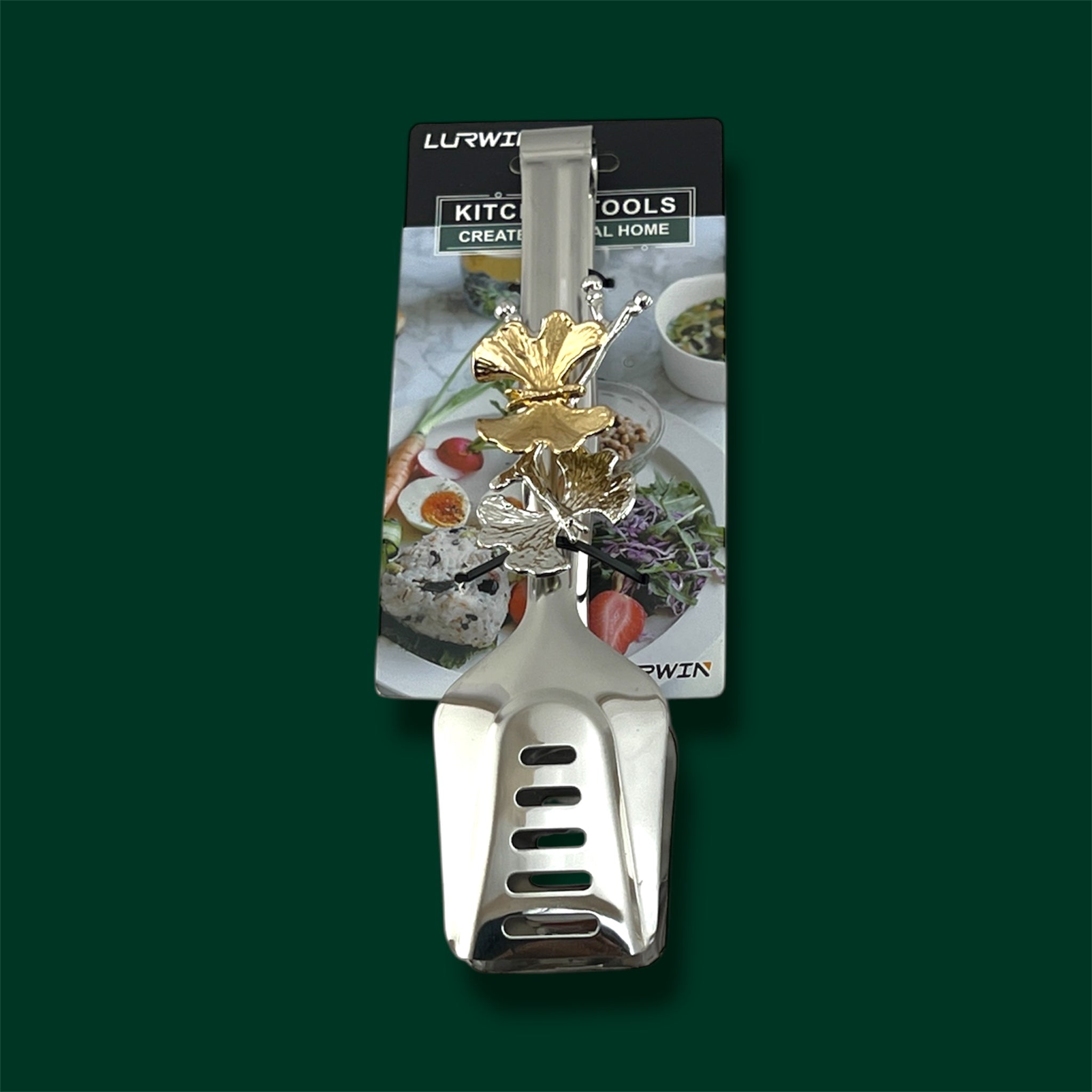 Lurwin Luxury Serving Tong Butterfly Design