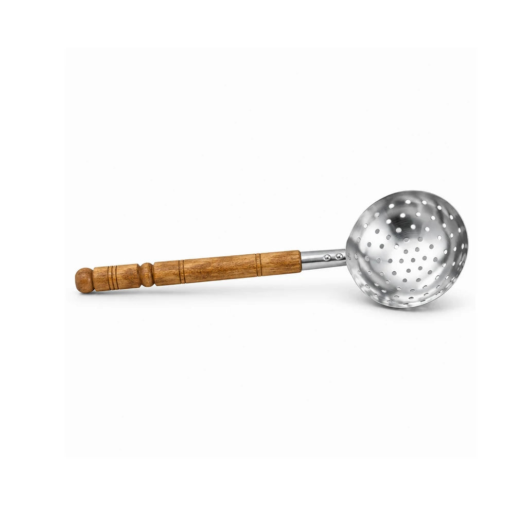 Stainless Steel Serving Ladle (Doora) with Wooden Handle