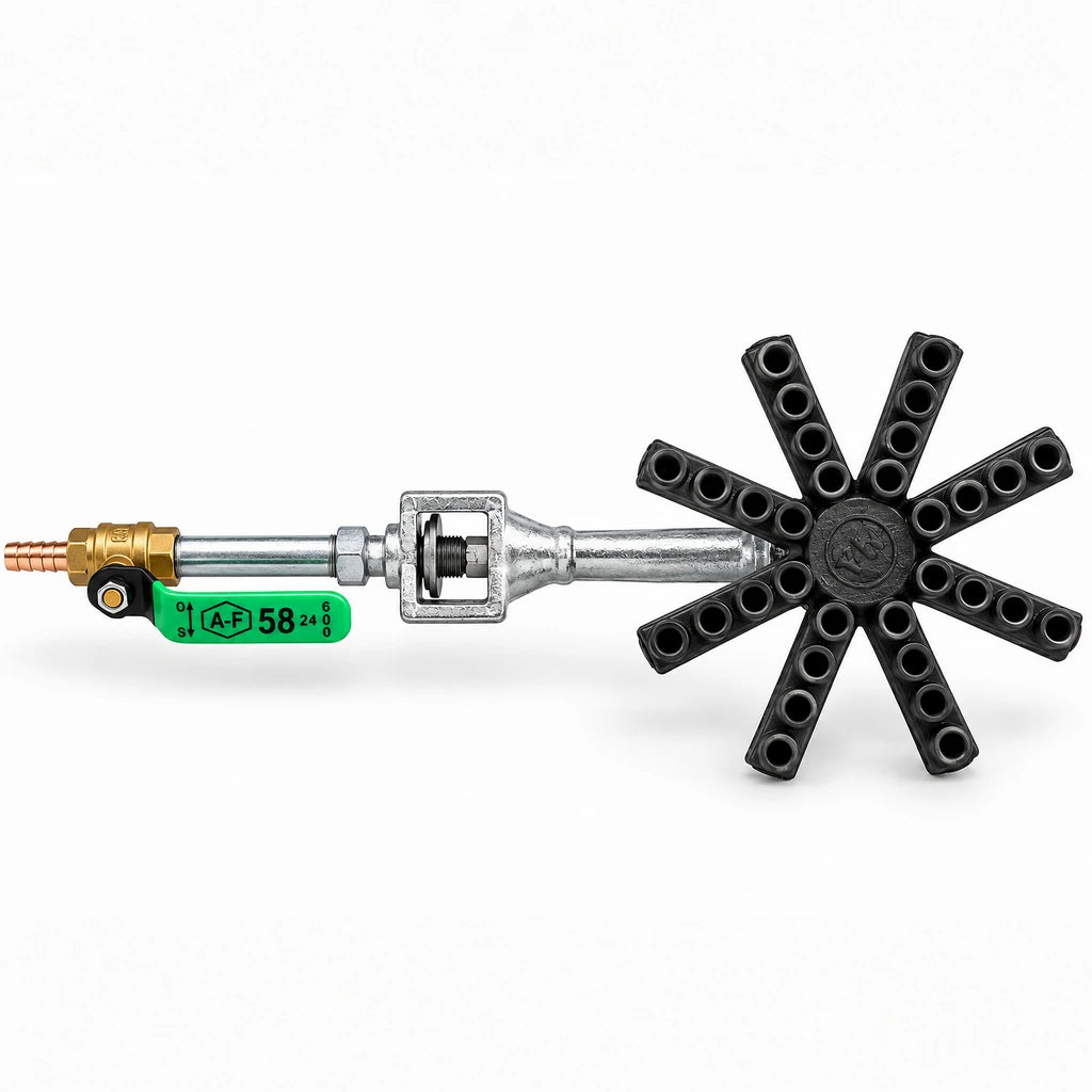 Iron Multi-Jet Natural Gas Burner - 18, 24 & 32 Holes