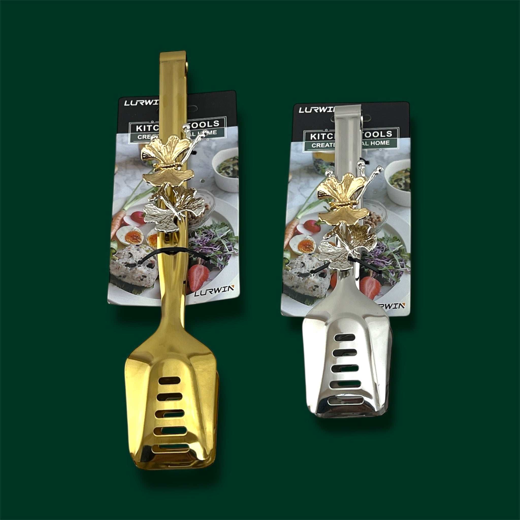 Lurwin Luxury Serving Tong Butterfly Design