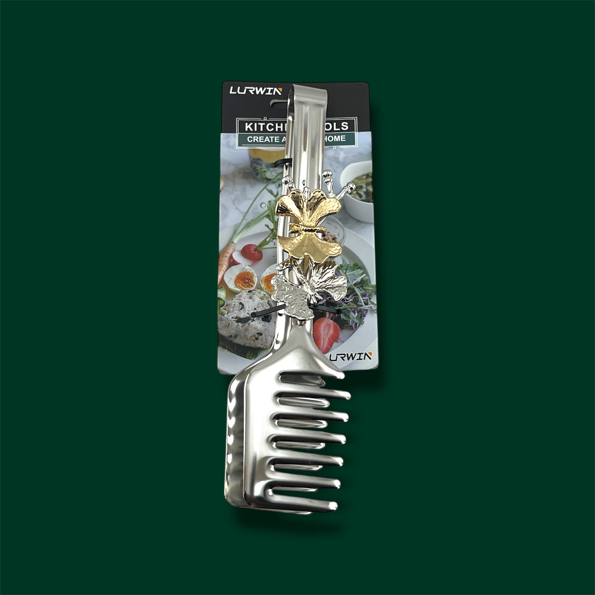 Lurwin Luxury Serving Tong Butterfly Design