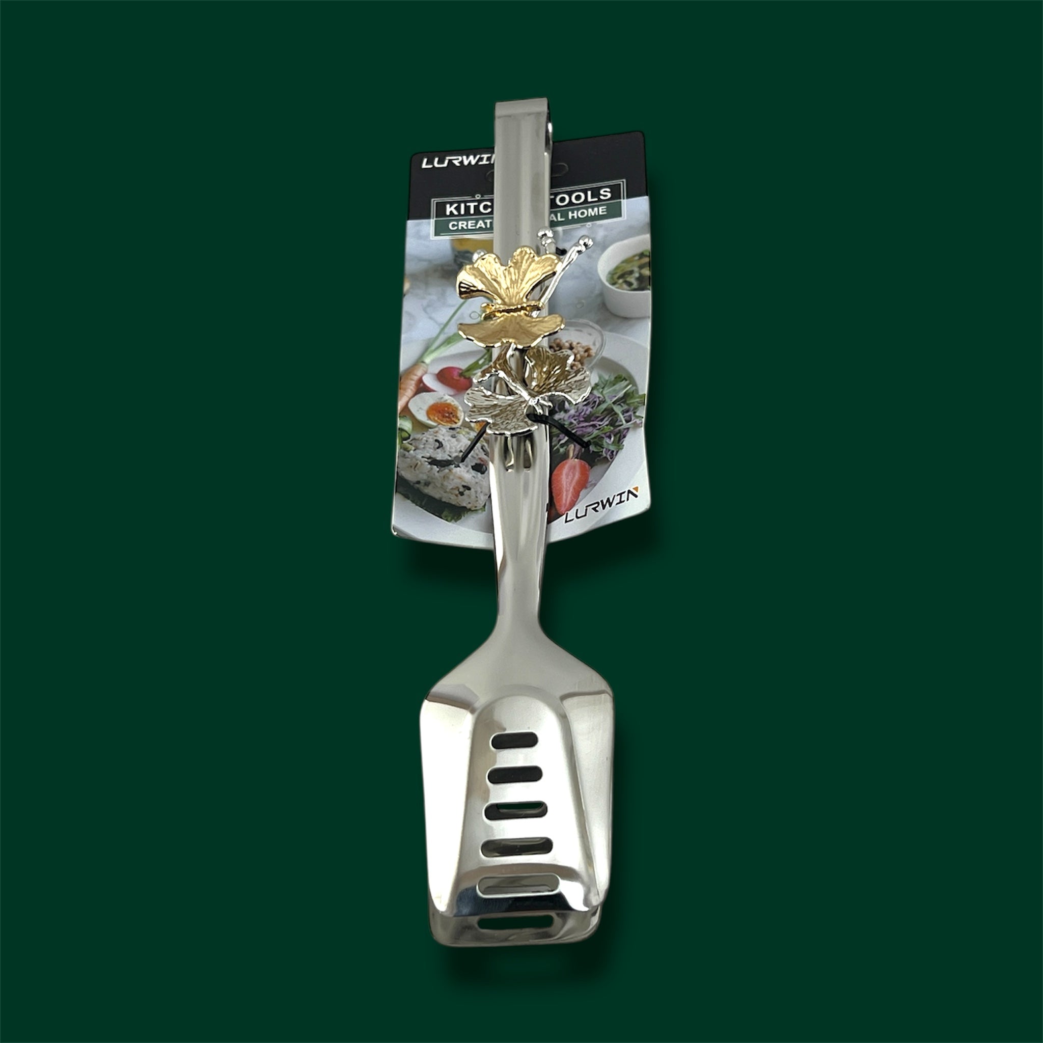 Lurwin Luxury Serving Tong Butterfly Design
