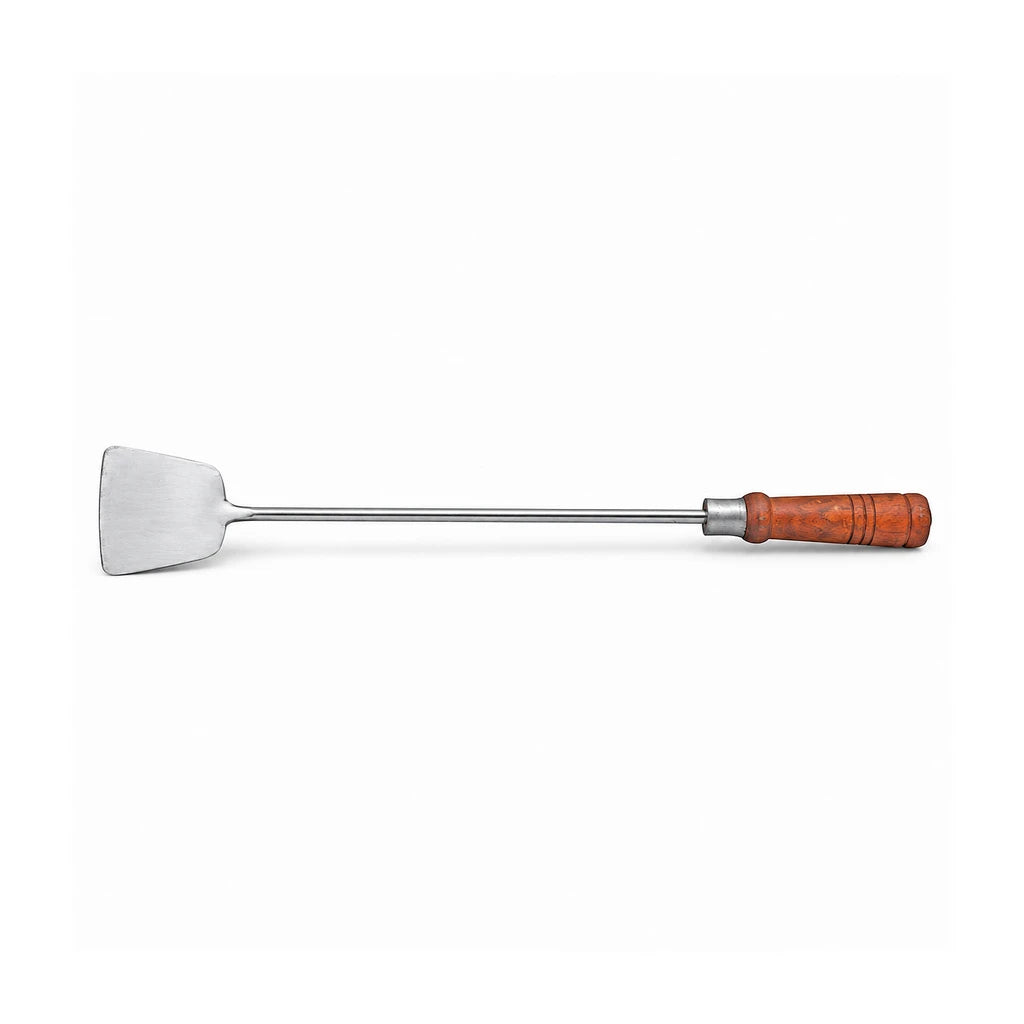 Stainless Steel Tawa Spatula (Khurpi) with Wooden Handle