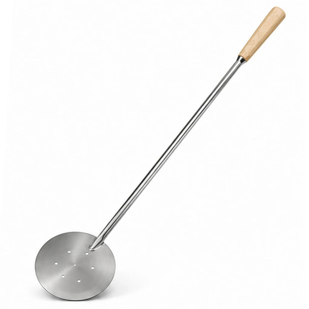 Stainless Steel Skimmer with Wooden Grip - 36 & 42 Inch
