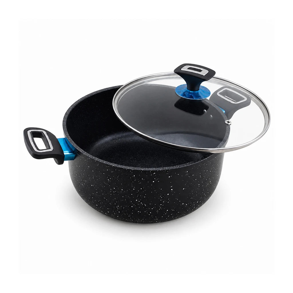 Prestige 28 cm Induction Non-Stick Cooking Pot - Black & Grey