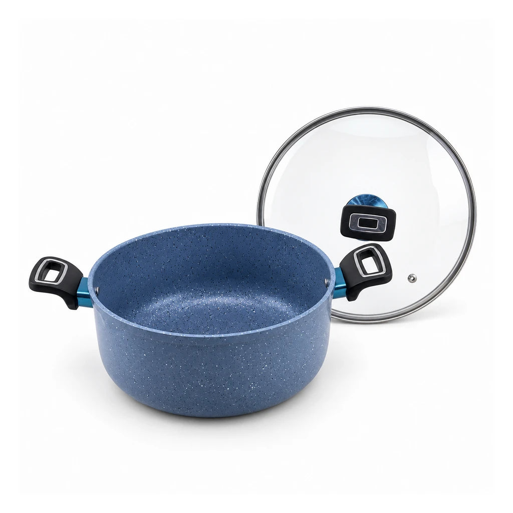 Prestige 28 cm Induction Non-Stick Cooking Pot - Black & Grey