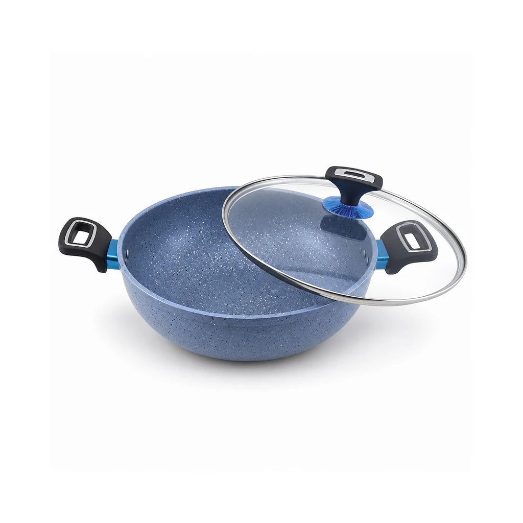 Prestige Lion 32 cm Non-Stick Induction Wok - Black, Green & Grey