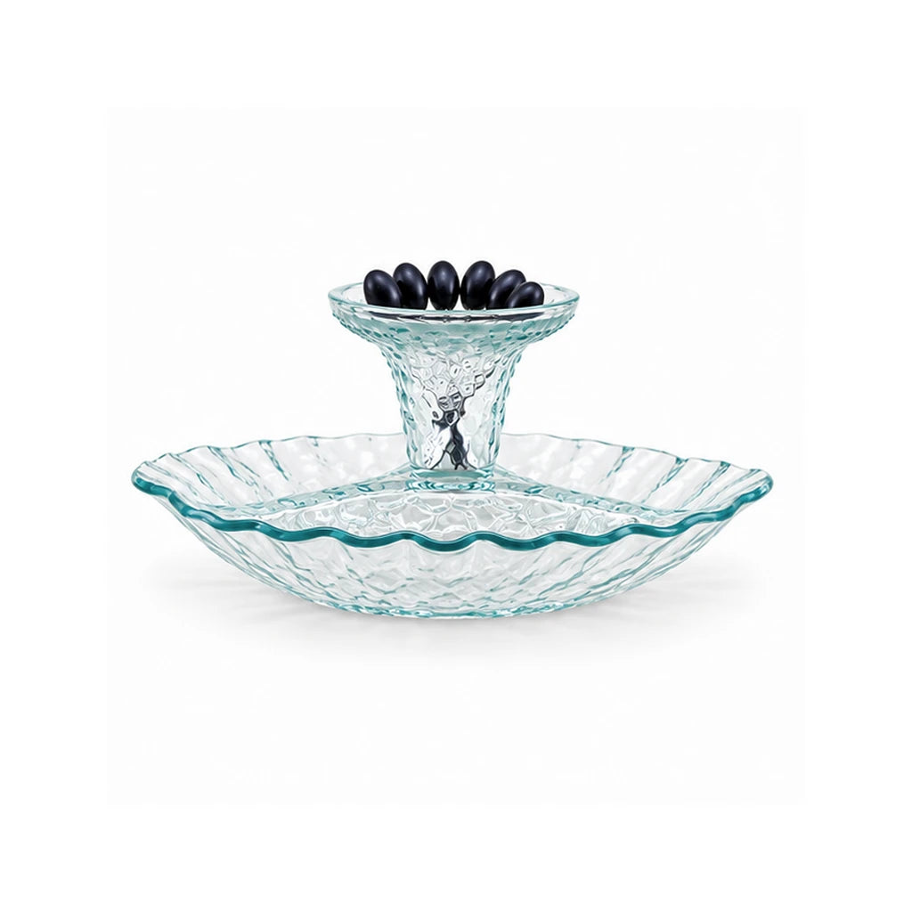 Danny Home 3-Section Glass Serving Dish with Centre Bowl