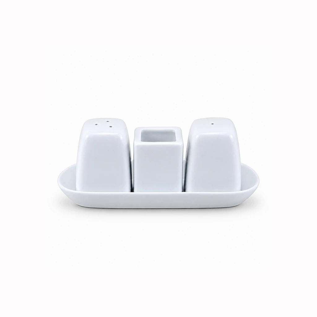 Danny Home 4-Piece Ceramic Salt & Pepper Set with Tapered Shakers