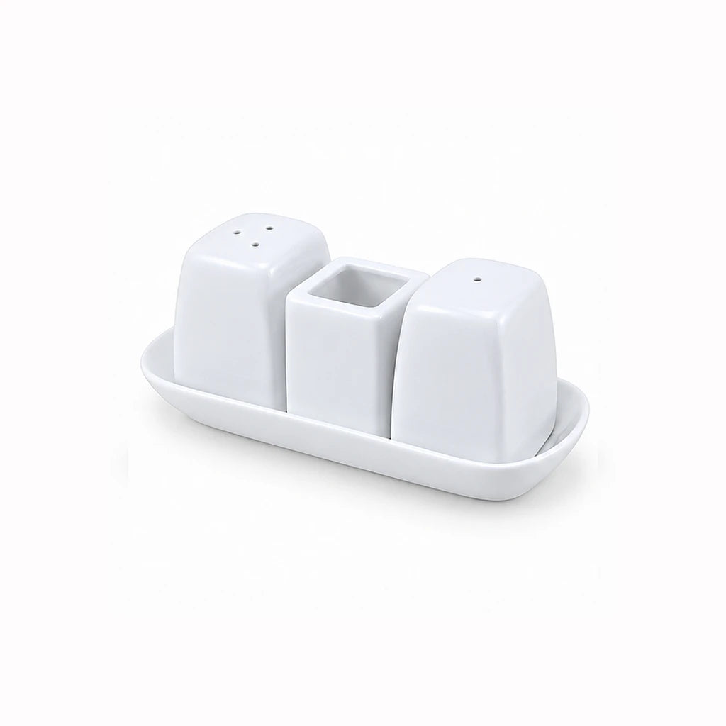 Danny Home 4-Piece Ceramic Salt & Pepper Set with Tapered Shakers