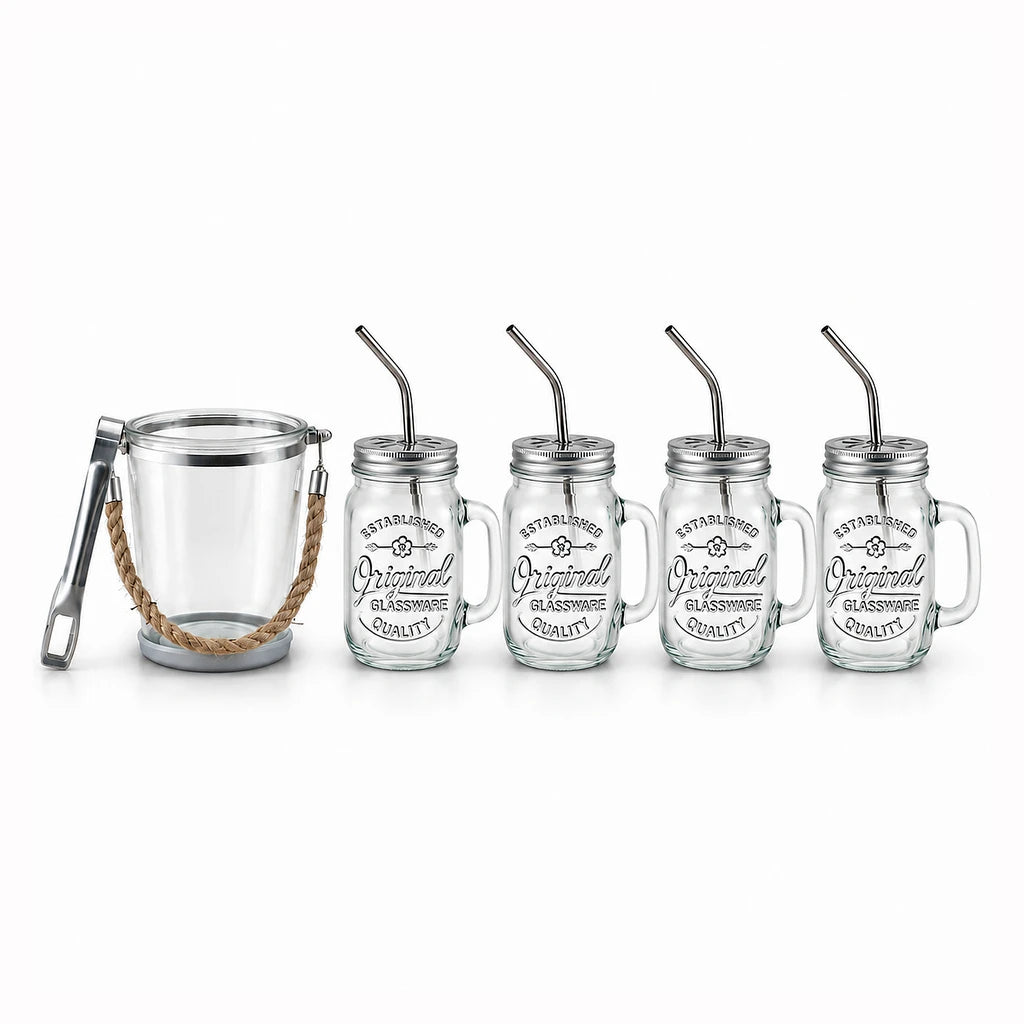 Danny Home 5-Piece Mason Jar Drinkware Set