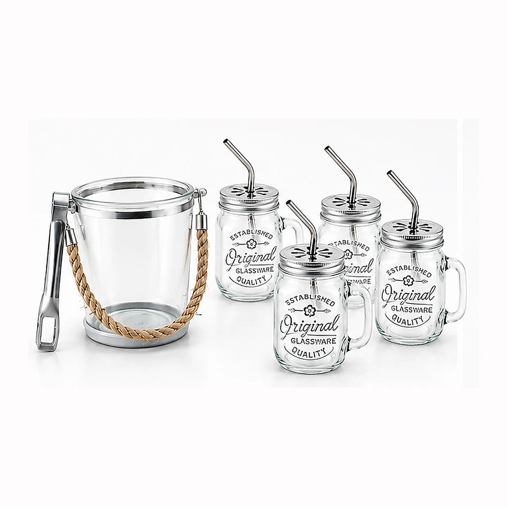 Danny Home 5-Piece Mason Jar Drinkware Set