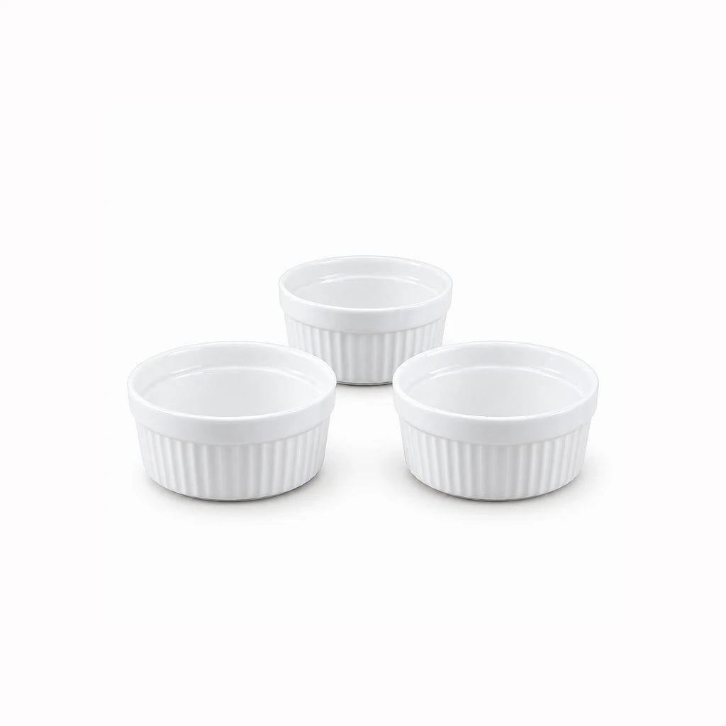 Danny Home 4-Inch Ceramic Ramekin Set, 3-Piece