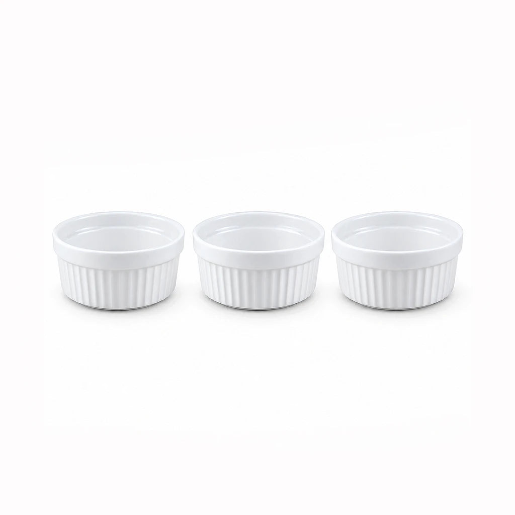 Danny Home 4-Inch Ceramic Ramekin Set, 3-Piece
