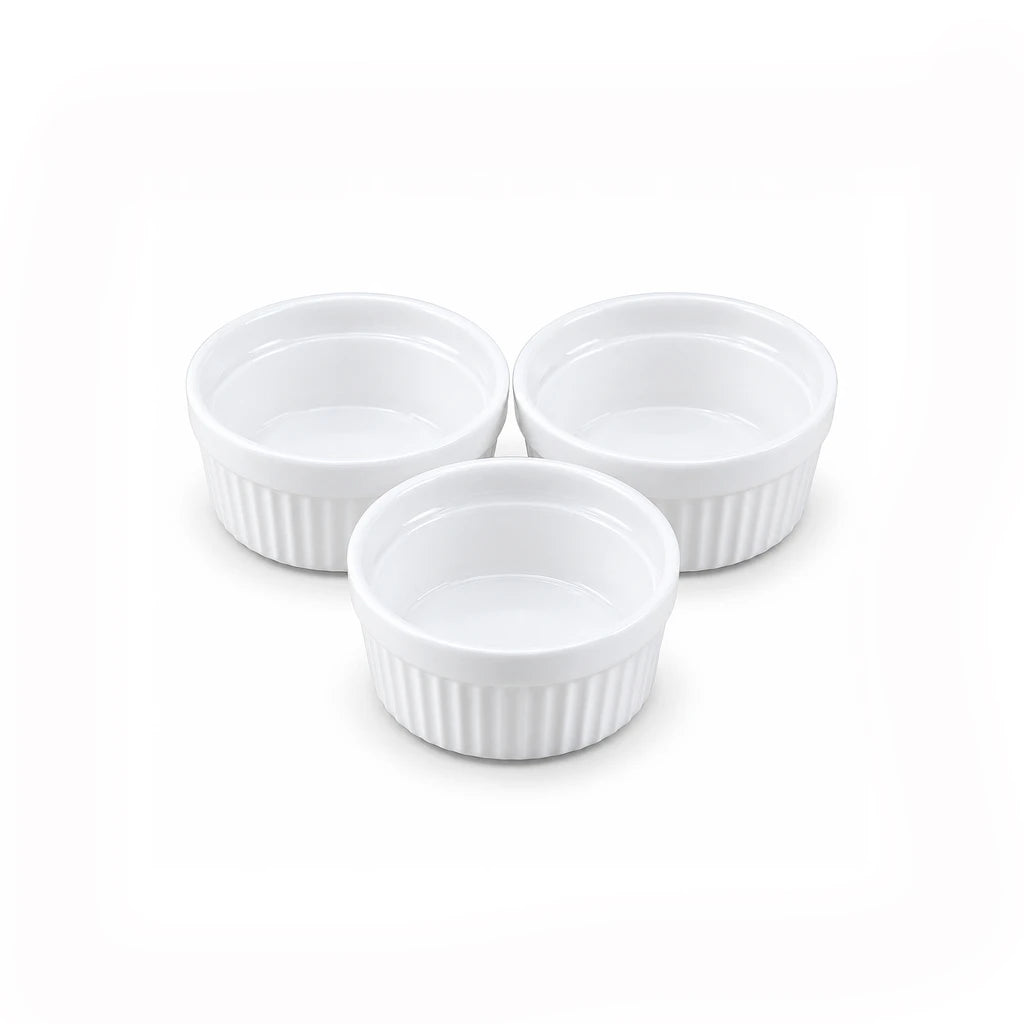 Danny Home 4-Inch Ceramic Ramekin Set, 3-Piece