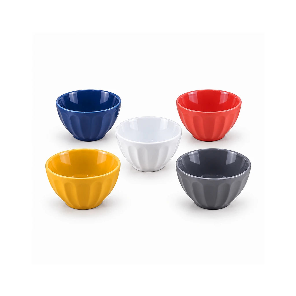 Danny Home 10-Piece Porcelain Bowl Set, 4.25-Inch, 5 Colors