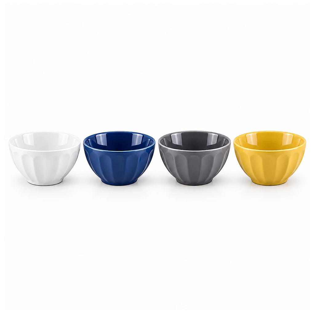 Danny Home 4-Piece Porcelain Serving Bowl Set, 6-Inch