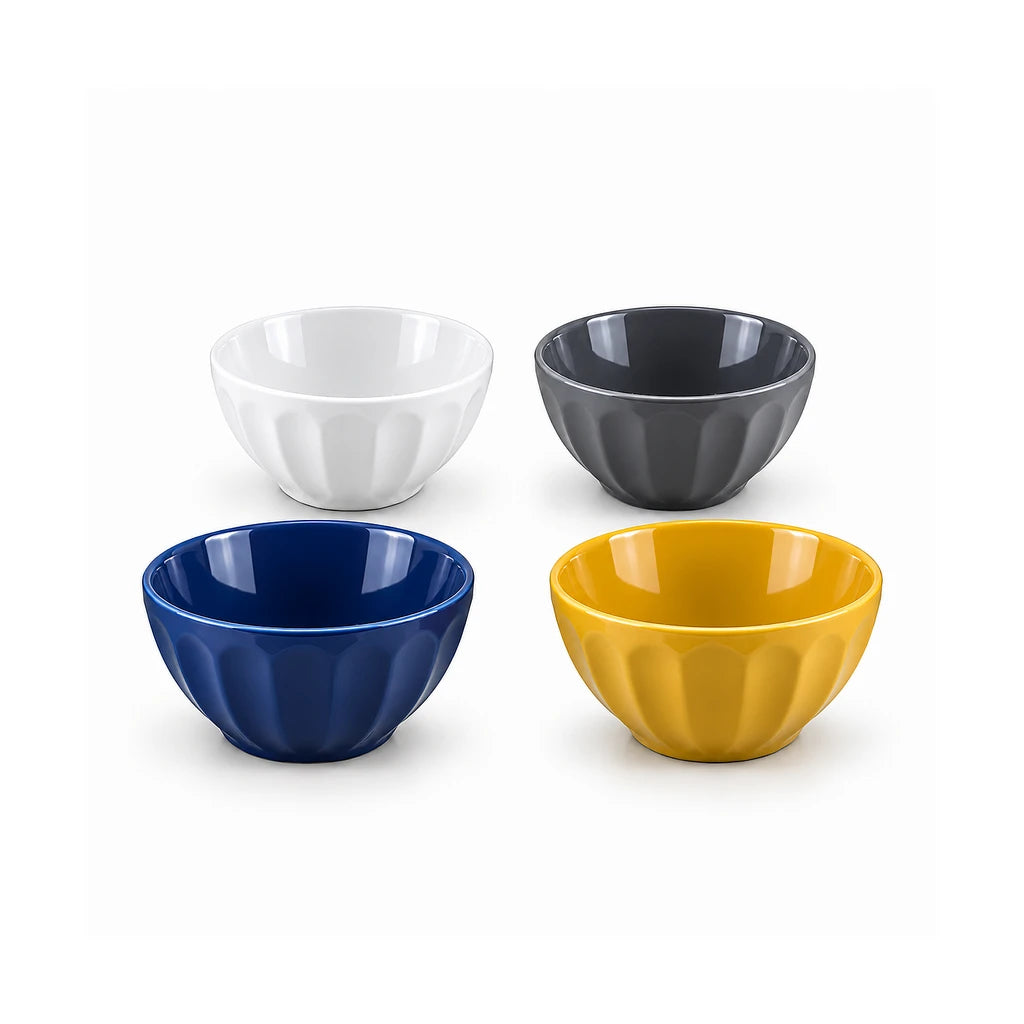 Danny Home 4-Piece Porcelain Serving Bowl Set, 6-Inch