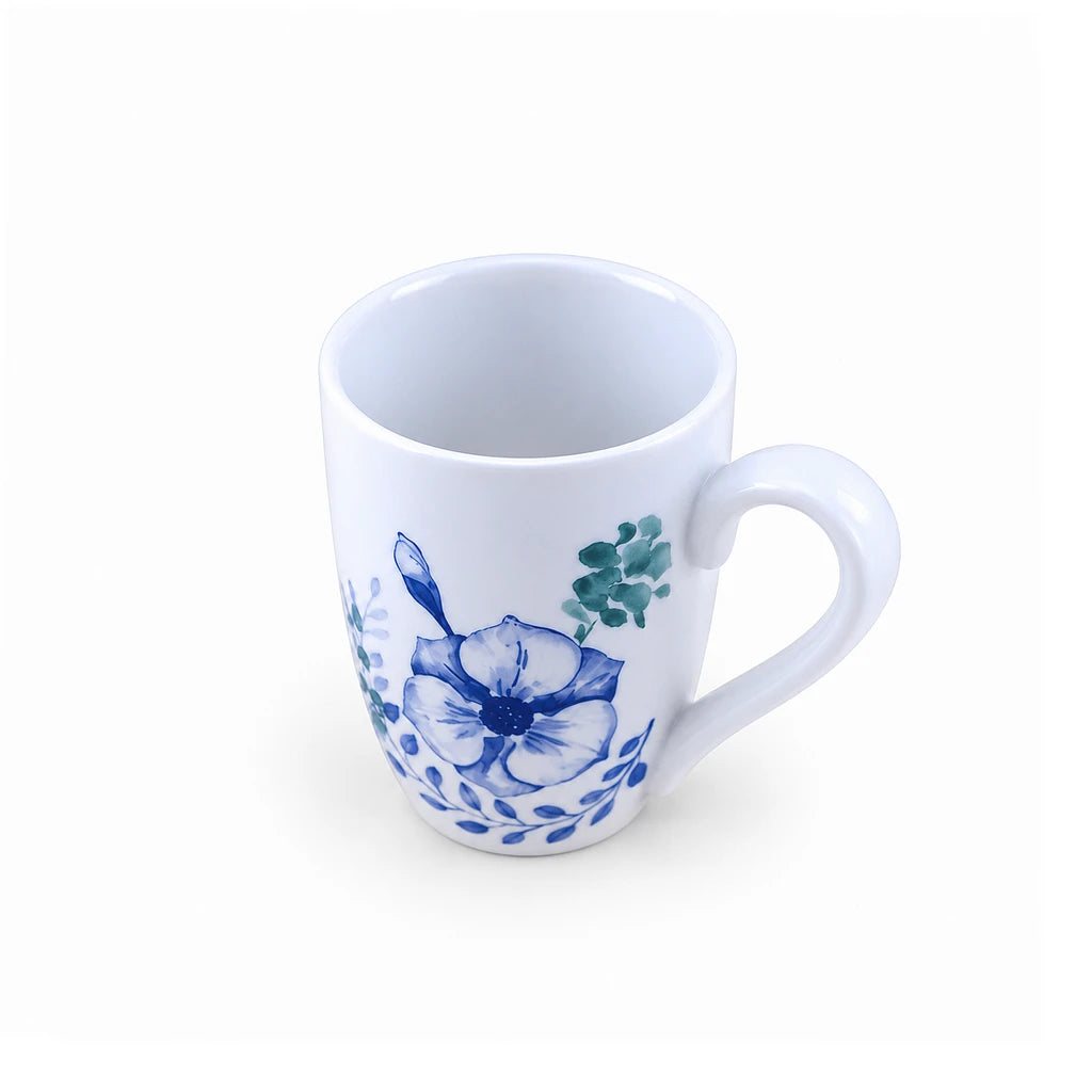 Danny Home 300 ml Ceramic Mug, Blue Floral Design