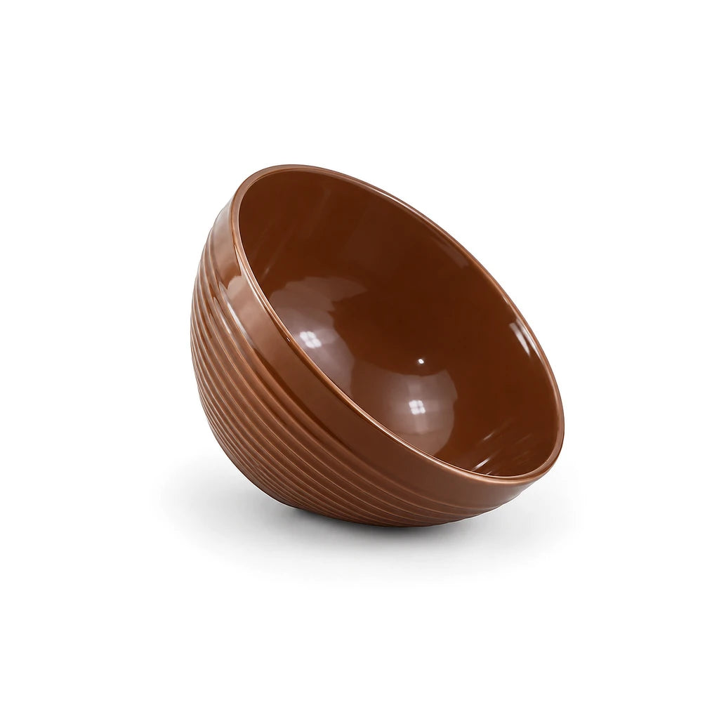 Danny Home 8-Inch Ribbed Porcelain Serving Bowl