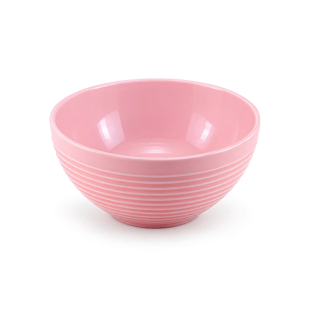 Danny Home 8-Inch Ribbed Porcelain Serving Bowl