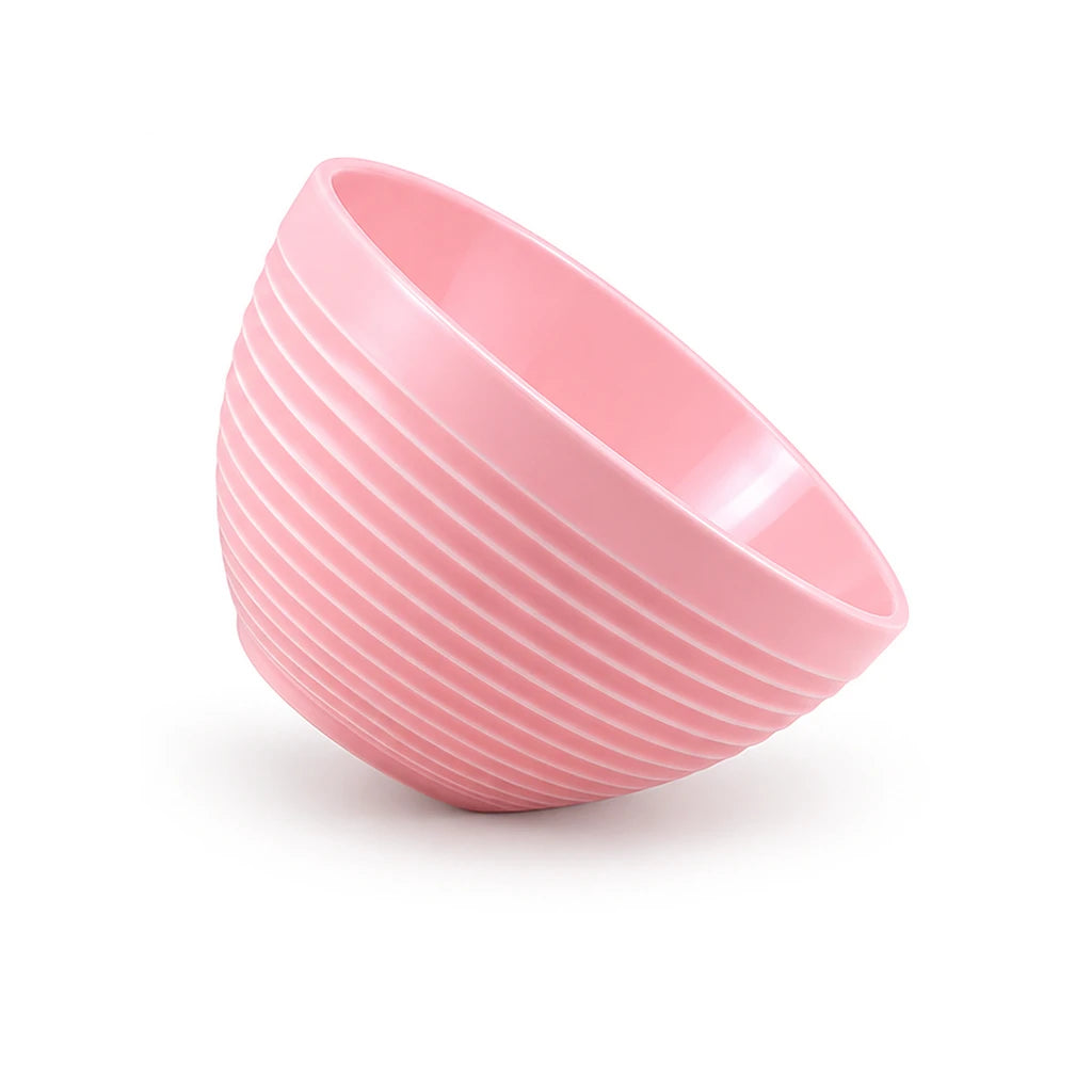 Danny Home 8-Inch Ribbed Porcelain Serving Bowl