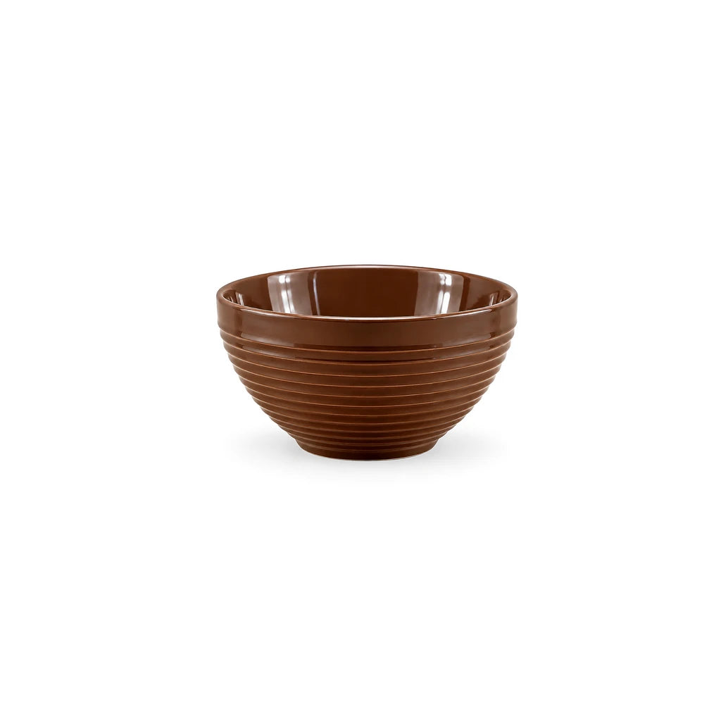 Danny Home 4.5-Inch Porcelain Ribbed Serving Bowl