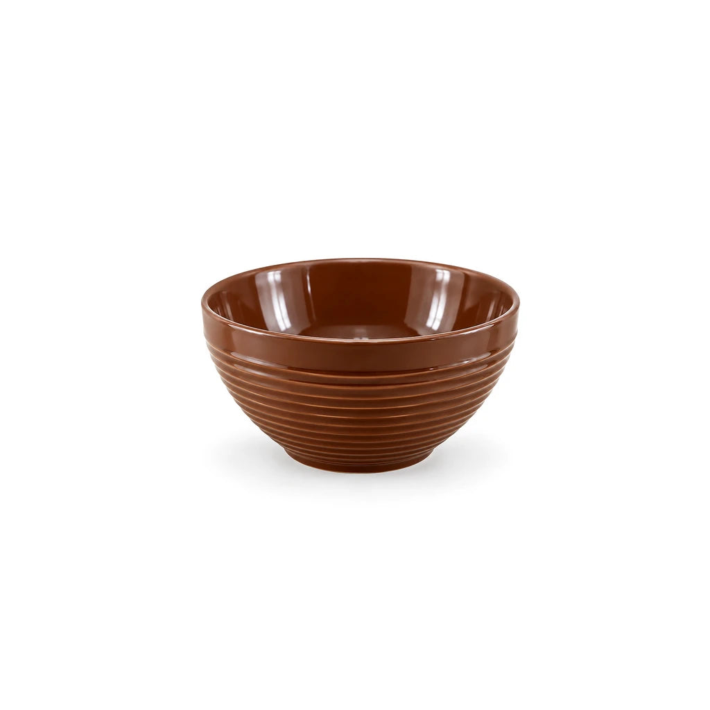 Danny Home 4.5-Inch Porcelain Ribbed Serving Bowl