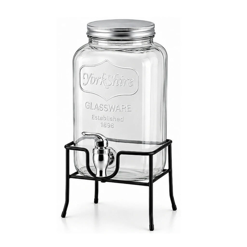Danny Home 4-Litre Glass Beverage Dispenser with Stand