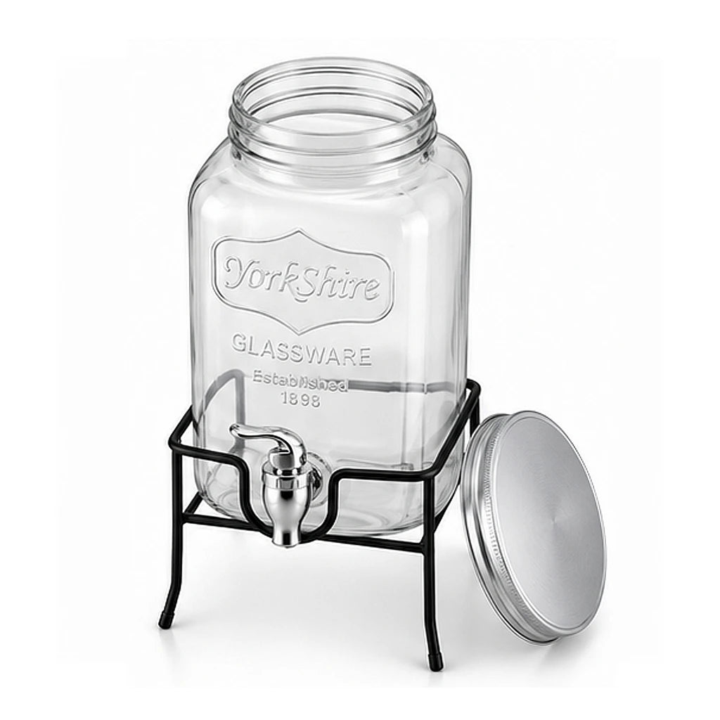 Danny Home 4-Litre Glass Beverage Dispenser with Stand